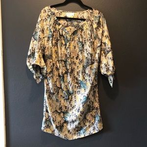 Anthropologie Rutzou Critter Dress Silk size 10